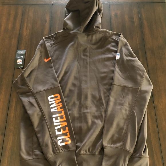 NIKE THERMA-FIT KO CLEVELAND BROWNS ZIP HOODIE M - Picture 7 of 7
